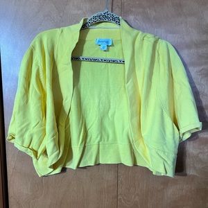 Avenue Yellow Cropped Sweater size 20